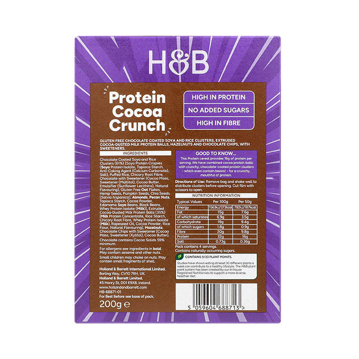 Holland & Barrett Protein Cocoa Crunch Cereal 200g